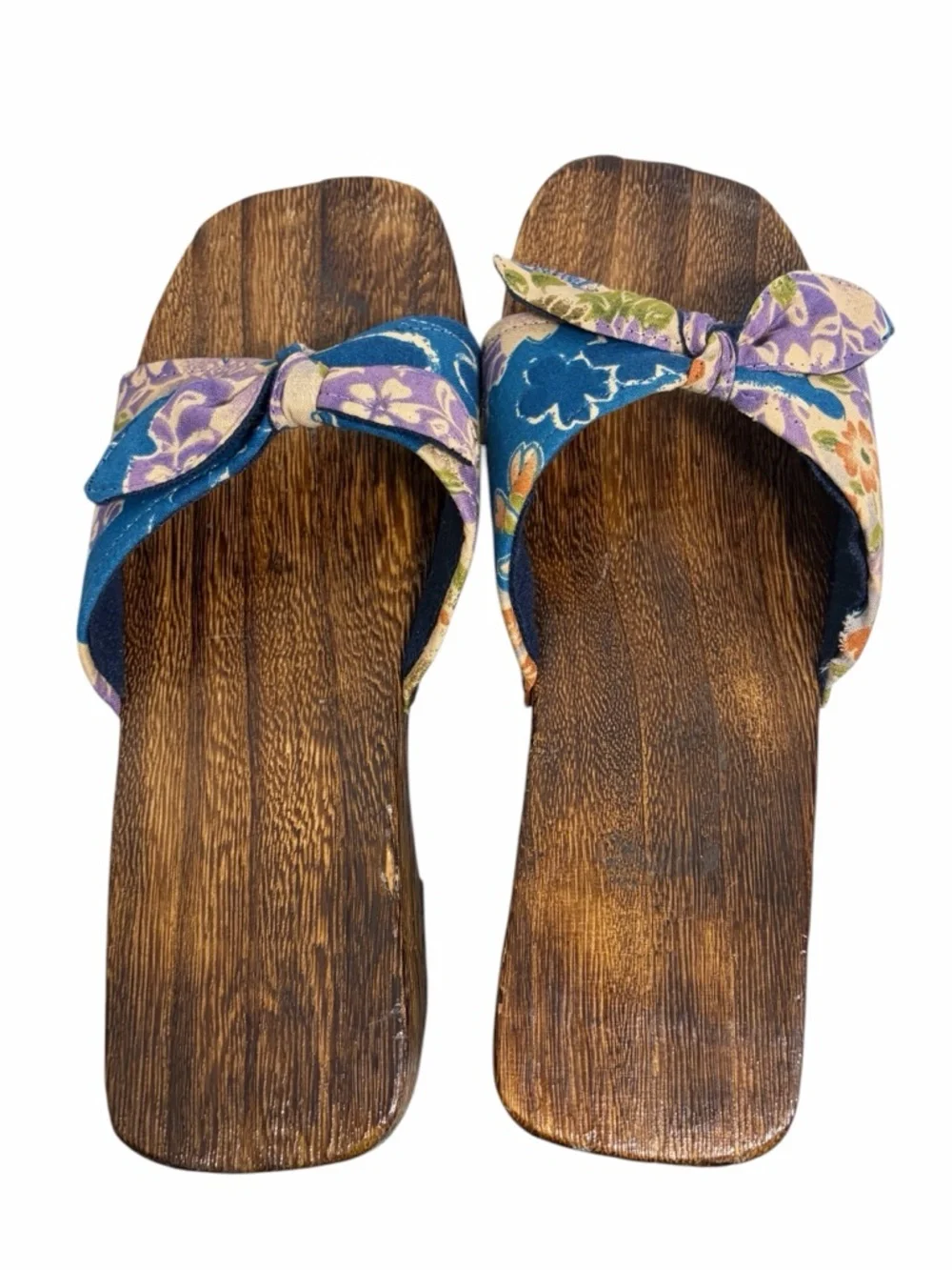 Japanese Geta Wooden & Fabric Sandals - Good Condition - Women’s 8